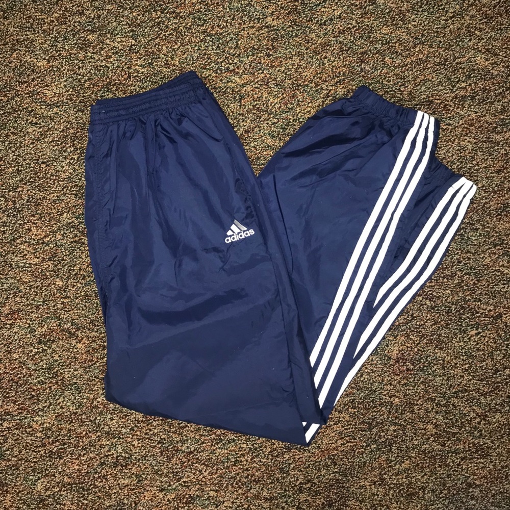 Navy blue ADIDAS track pants